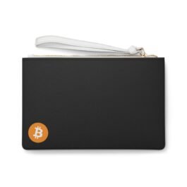 Bitcoin Clutch Bag, Cryptocurrency Fashion Accessory, Gift for Tech Enthusiasts, Stylish Evening Purse, Trendy Wallet for Modern Lifestyle