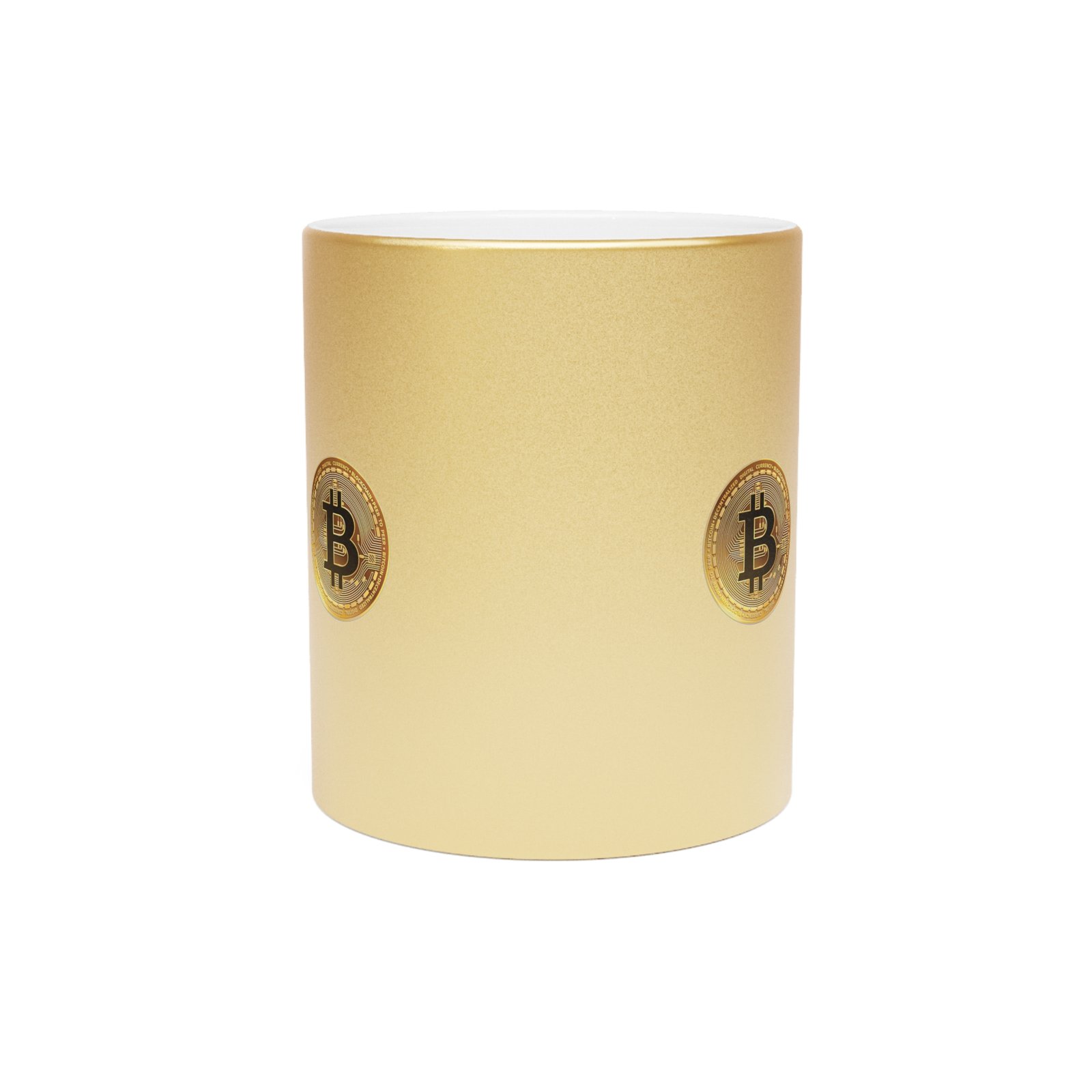 - Bitcoin Metallic Mug (golden color BTC logo) — Silver/Gold Crypto Coffee Cup - NoowAI Shop Bitcoin Metallic Mug (golden color BTC logo) — Silver/Gold Crypto Coffee Cup - Image 2