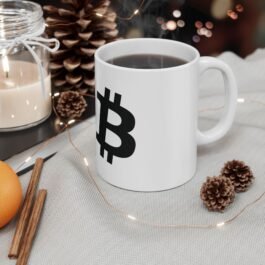 Bitcoin Symbol Ceramic Mug – Crypto Coffee Cup (11oz & 15oz)