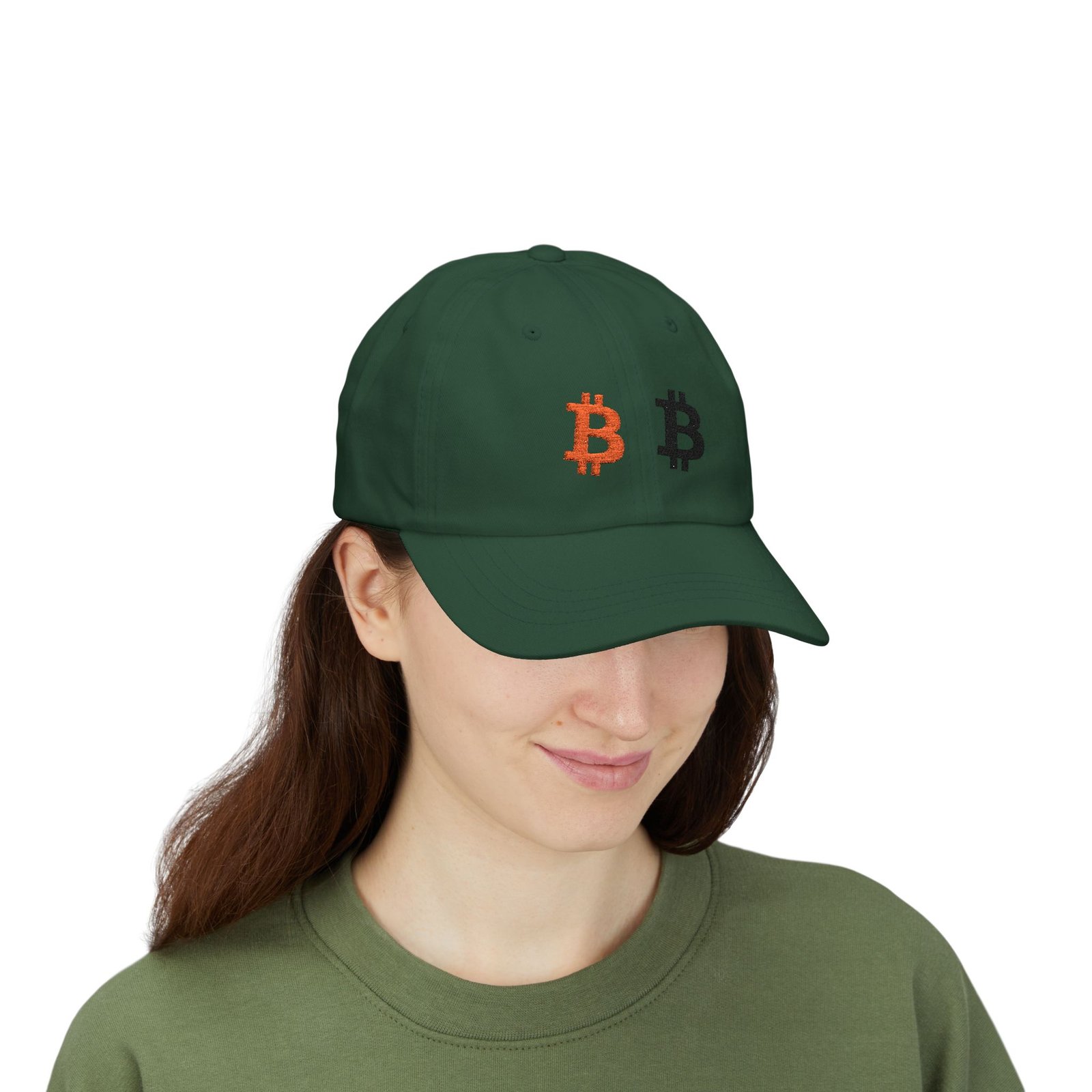 - Bitcoin Dual Logo Dad Cap — Crypto Embroidered Baseball Hat - NoowAI Shop Bitcoin Dual Logo Dad Cap — Crypto Embroidered Baseball Hat