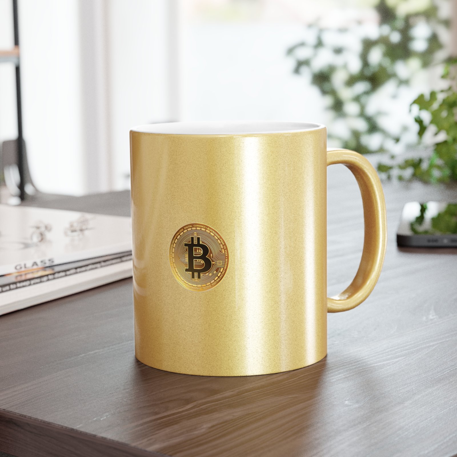- Bitcoin Metallic Mug (golden color BTC logo) — Silver/Gold Crypto Coffee Cup - NoowAI Shop Bitcoin Metallic Mug (golden color BTC logo) — Silver/Gold Crypto Coffee Cup - Image 5