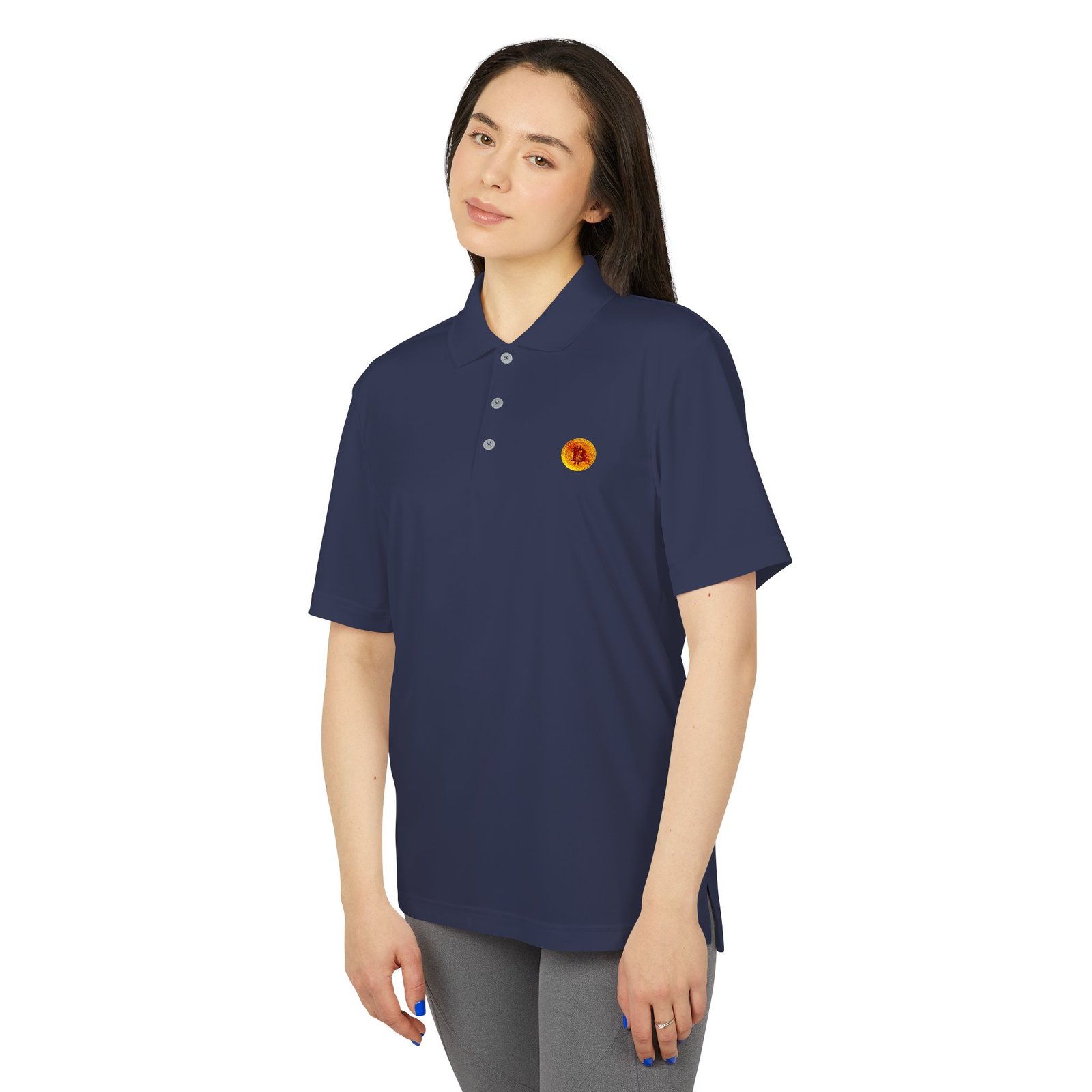 - adidas® Bitcoin logo Embroidered Sunflower Polo Shirt — Minimal Floral Logo Performance Polo - NoowAI Shop adidas® Bitcoin logo Embroidered Sunflower Polo Shirt — Minimal Floral Logo Performance Polo - Image 51