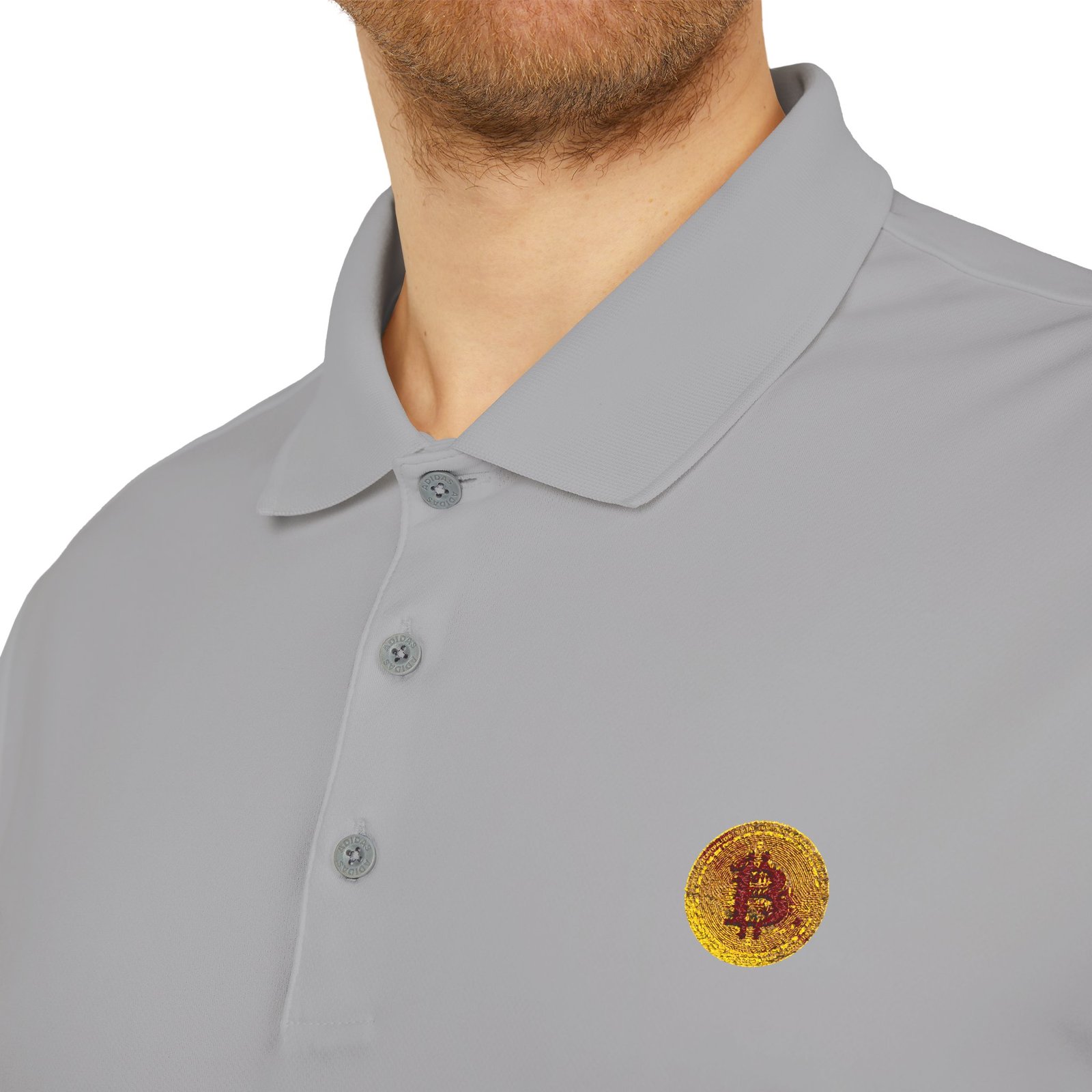 - adidas® Bitcoin logo Embroidered Sunflower Polo Shirt — Minimal Floral Logo Performance Polo - NoowAI Shop adidas® Bitcoin logo Embroidered Sunflower Polo Shirt — Minimal Floral Logo Performance Polo - Image 41