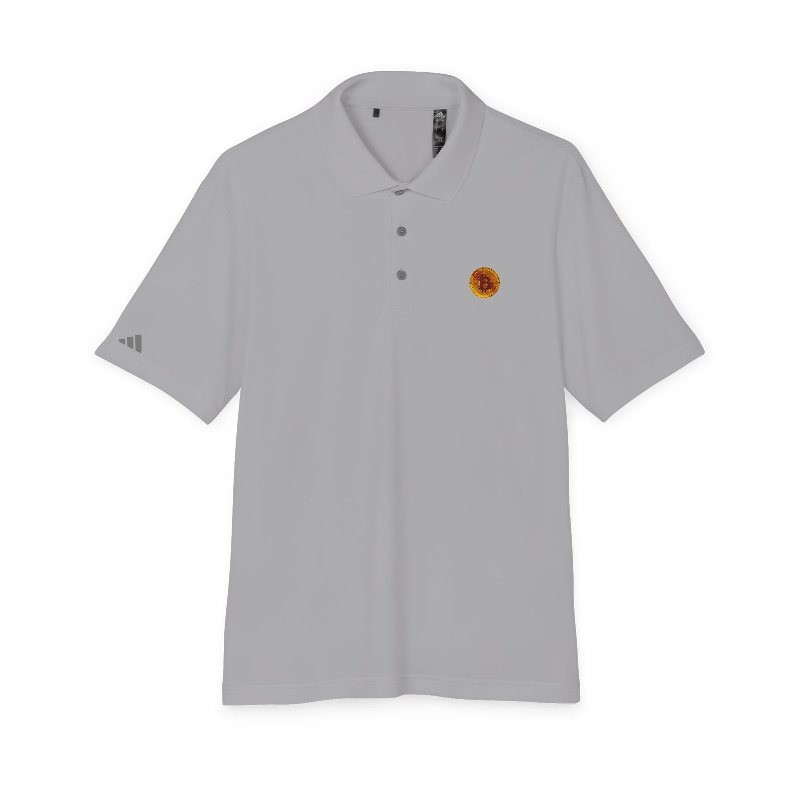 - adidas® Bitcoin logo Embroidered Sunflower Polo Shirt — Minimal Floral Logo Performance Polo - NoowAI Shop adidas® Bitcoin logo Embroidered Sunflower Polo Shirt — Minimal Floral Logo Performance Polo - Image 37