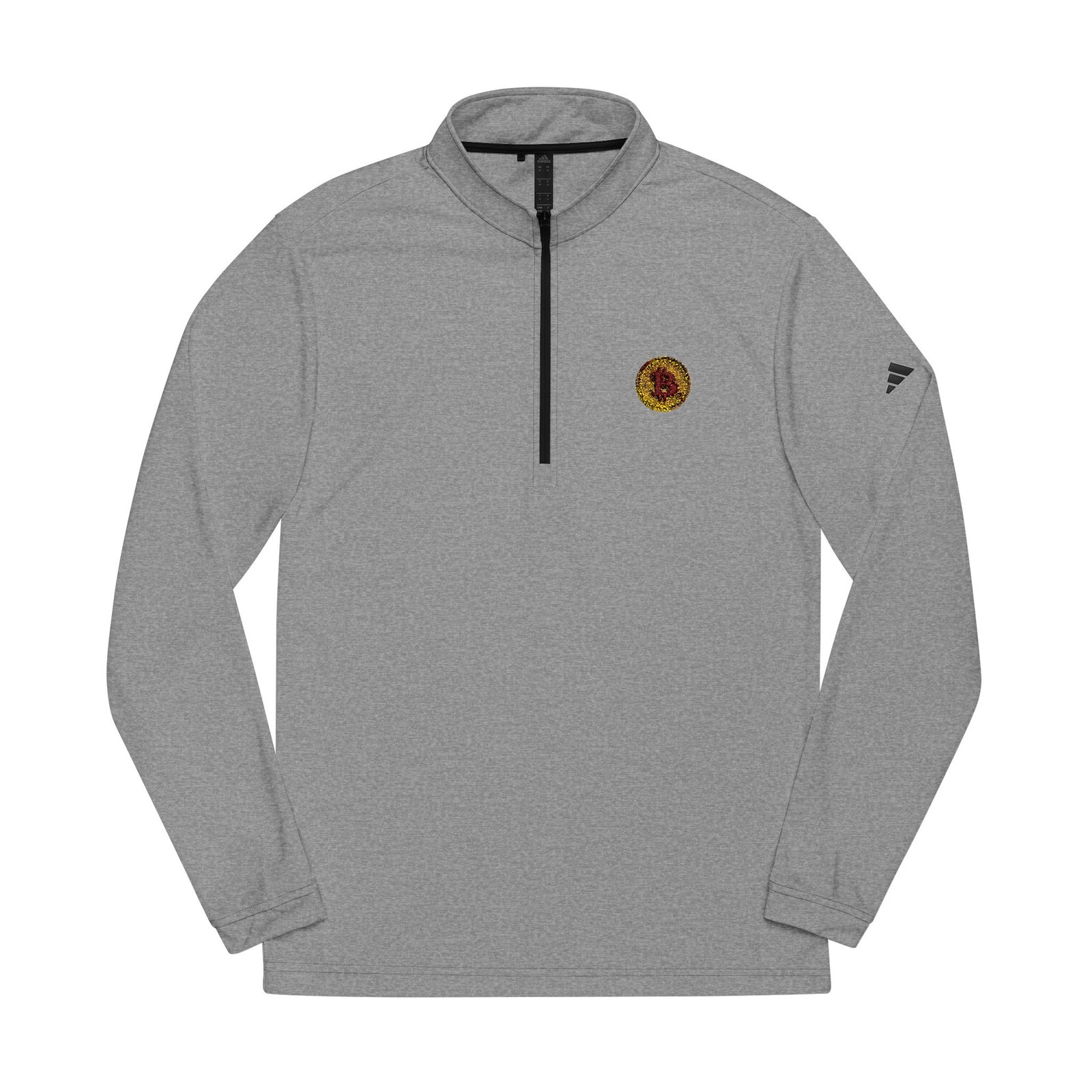 - Bitcoin adidas® Embroidered Sunflower Quarter-Zip Pullover (BTC Logo) — White Athletic Lightweight - NoowAI Shop Bitcoin adidas® Embroidered Sunflower Quarter-Zip Pullover (BTC Logo) — White Athletic Lightweight - Image 10