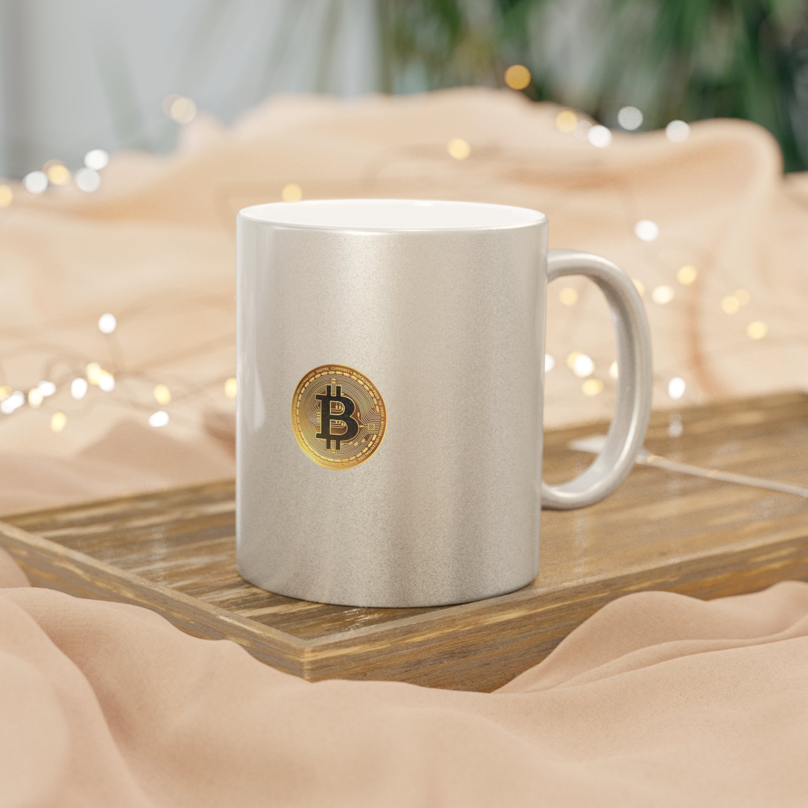 - Bitcoin Metallic Mug (golden color BTC logo) — Silver/Gold Crypto Coffee Cup - NoowAI Shop Bitcoin Metallic Mug (golden color BTC logo) — Silver/Gold Crypto Coffee Cup - Image 9