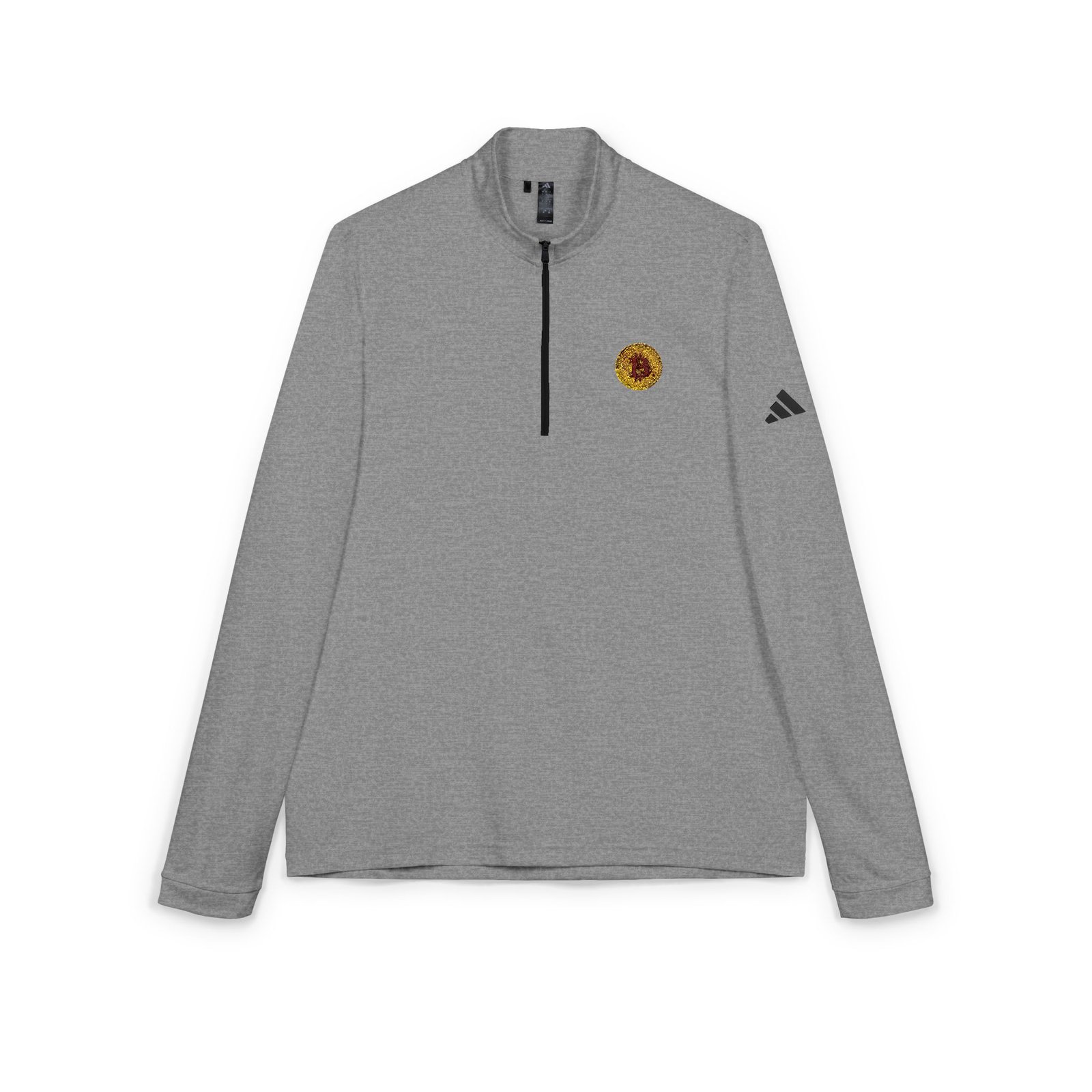 - Bitcoin adidas® Embroidered Sunflower Quarter-Zip Pullover (BTC Logo) — White Athletic Lightweight - NoowAI Shop Bitcoin adidas® Embroidered Sunflower Quarter-Zip Pullover (BTC Logo) — White Athletic Lightweight - Image 12