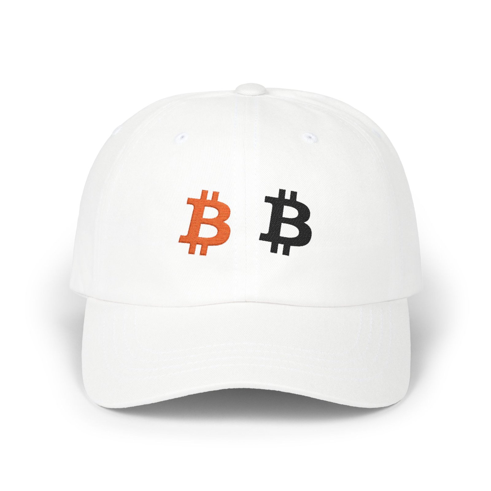 - Bitcoin Dual Logo Dad Cap — Crypto Embroidered Baseball Hat - NoowAI Shop Bitcoin Dual Logo Dad Cap — Crypto Embroidered Baseball Hat - Image 7