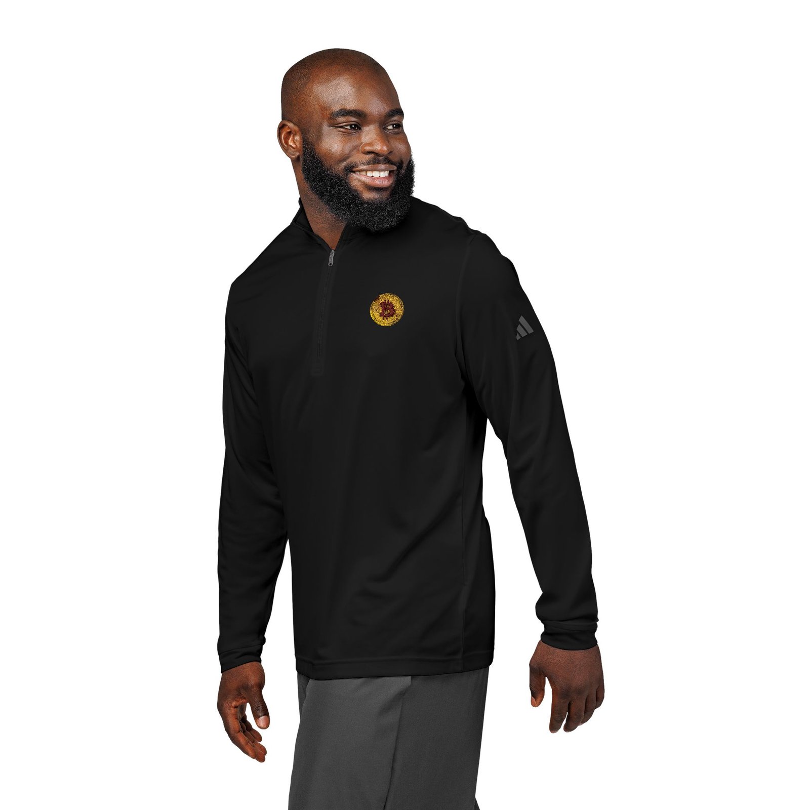 - Bitcoin adidas® Embroidered Sunflower Quarter-Zip Pullover (BTC Logo) — White Athletic Lightweight - NoowAI Shop Bitcoin adidas® Embroidered Sunflower Quarter-Zip Pullover (BTC Logo) — White Athletic Lightweight - Image 34