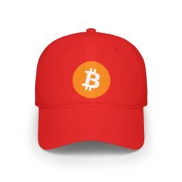 Bitcoin Low Profile Baseball Cap – multi color choice option BTC Adjustable Hat