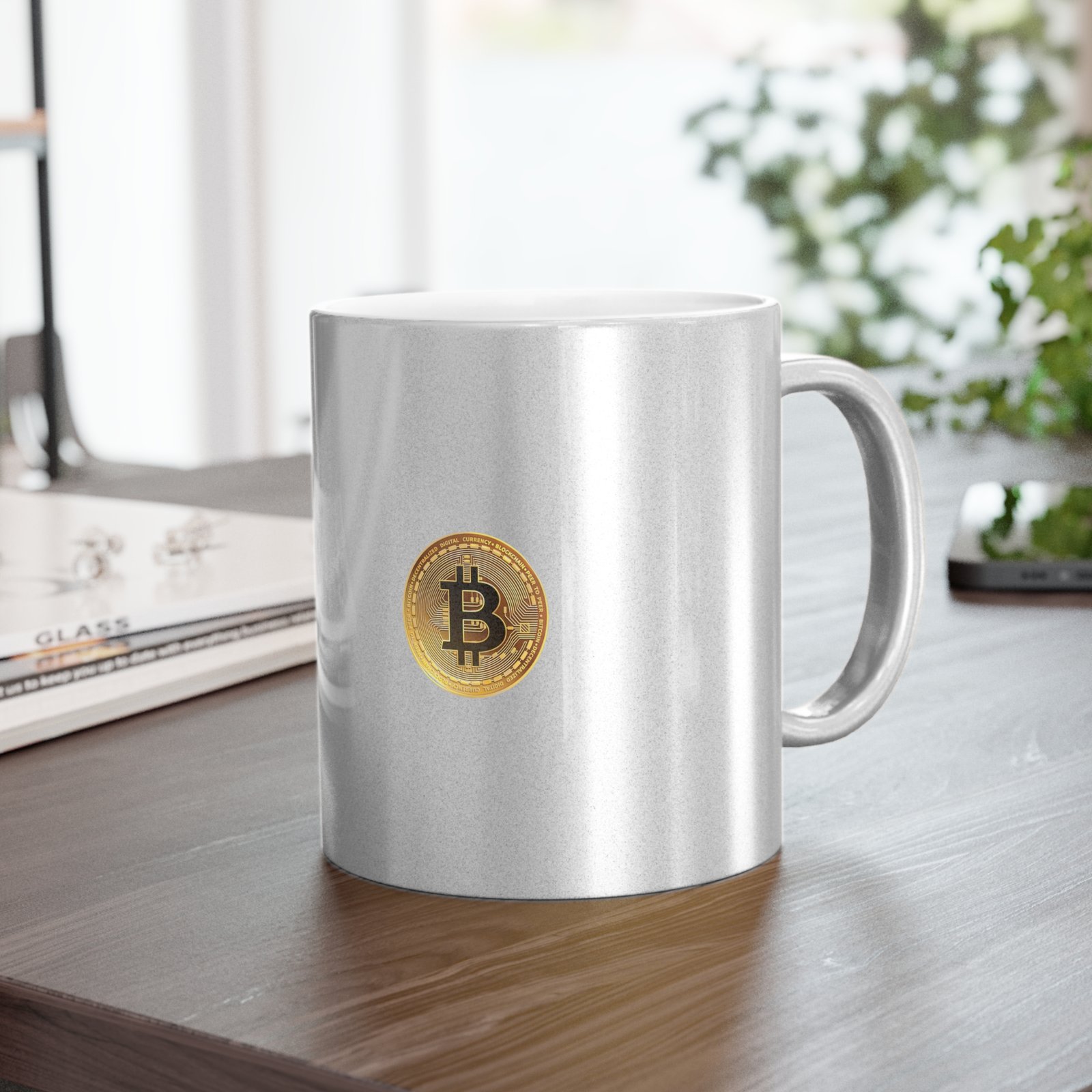 - Bitcoin Metallic Mug (golden color BTC logo) — Silver/Gold Crypto Coffee Cup - NoowAI Shop Bitcoin Metallic Mug (golden color BTC logo) — Silver/Gold Crypto Coffee Cup - Image 10