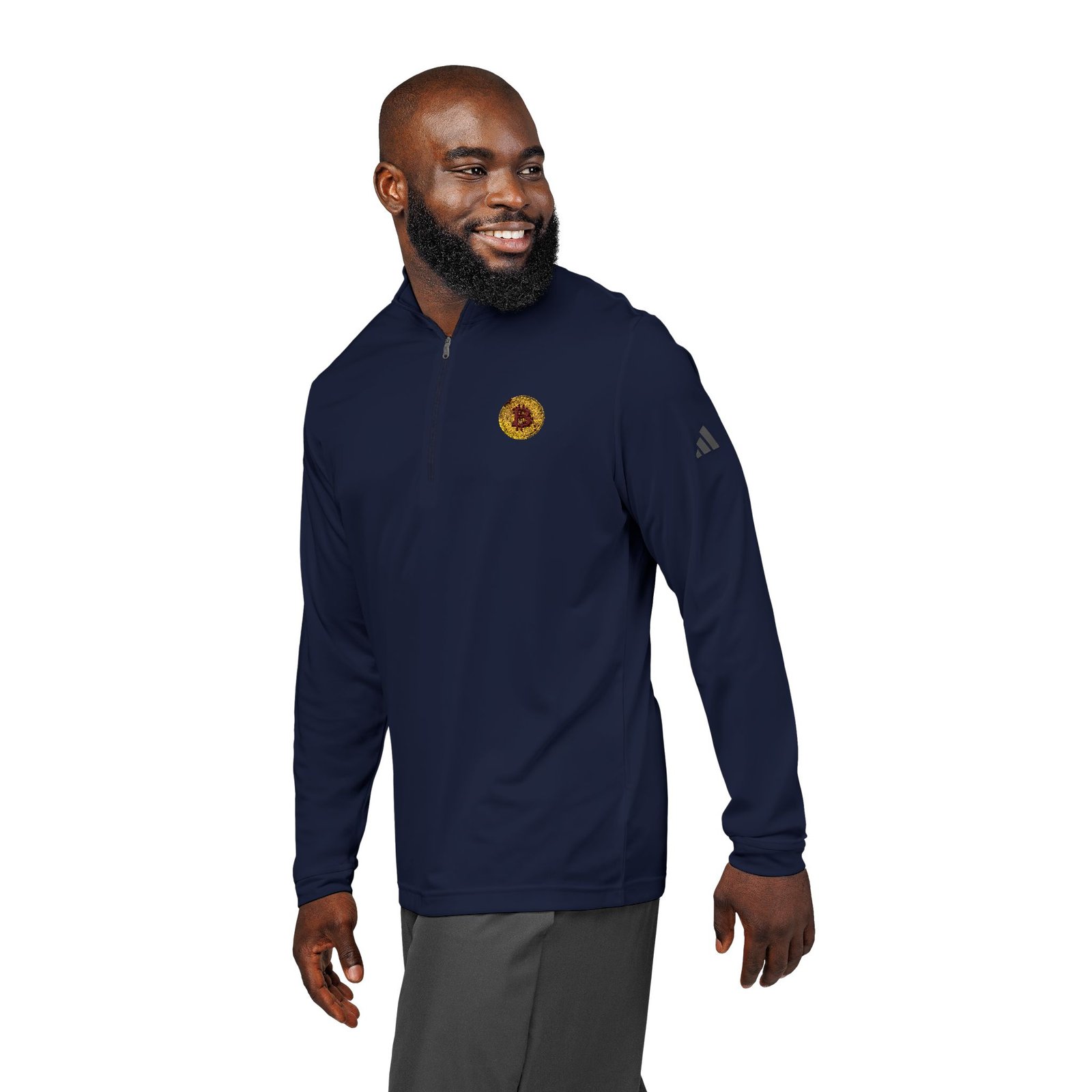 - Bitcoin adidas® Embroidered Sunflower Quarter-Zip Pullover (BTC Logo) — White Athletic Lightweight - NoowAI Shop Bitcoin adidas® Embroidered Sunflower Quarter-Zip Pullover (BTC Logo) — White Athletic Lightweight - Image 25