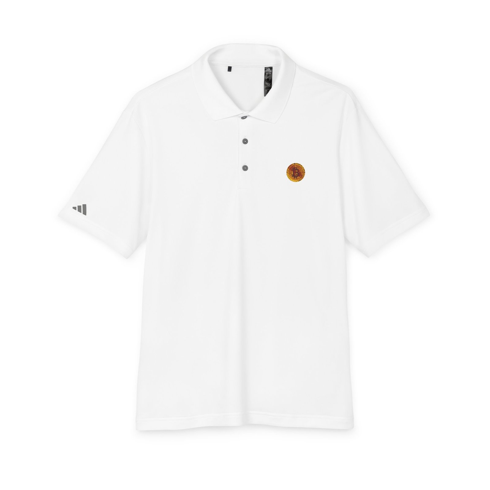 - adidas® Bitcoin logo Embroidered Sunflower Polo Shirt — Minimal Floral Logo Performance Polo - NoowAI Shop adidas® Bitcoin logo Embroidered Sunflower Polo Shirt — Minimal Floral Logo Performance Polo - Image 7