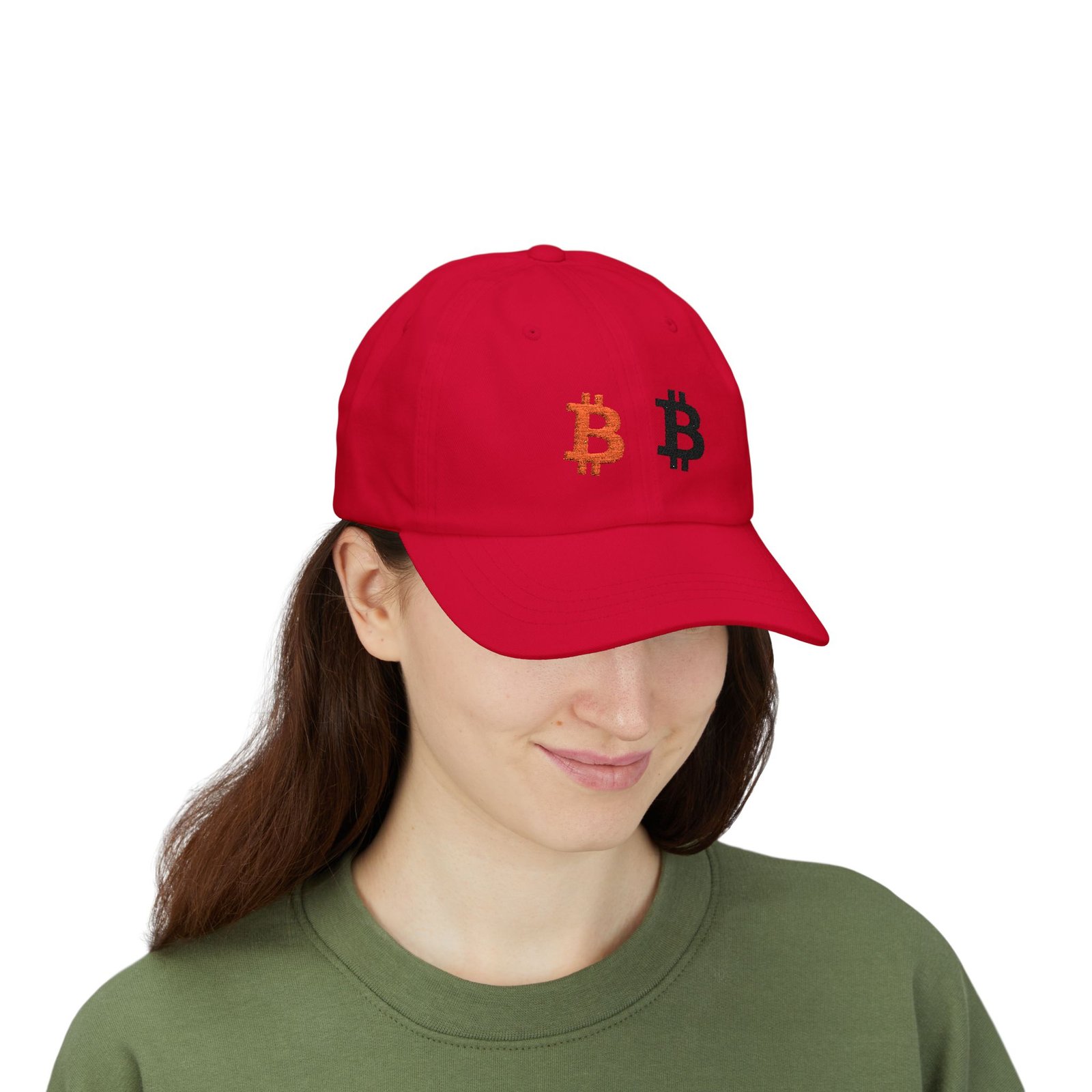 - Bitcoin Dual Logo Dad Cap — Crypto Embroidered Baseball Hat - NoowAI Shop Bitcoin Dual Logo Dad Cap — Crypto Embroidered Baseball Hat - Image 65