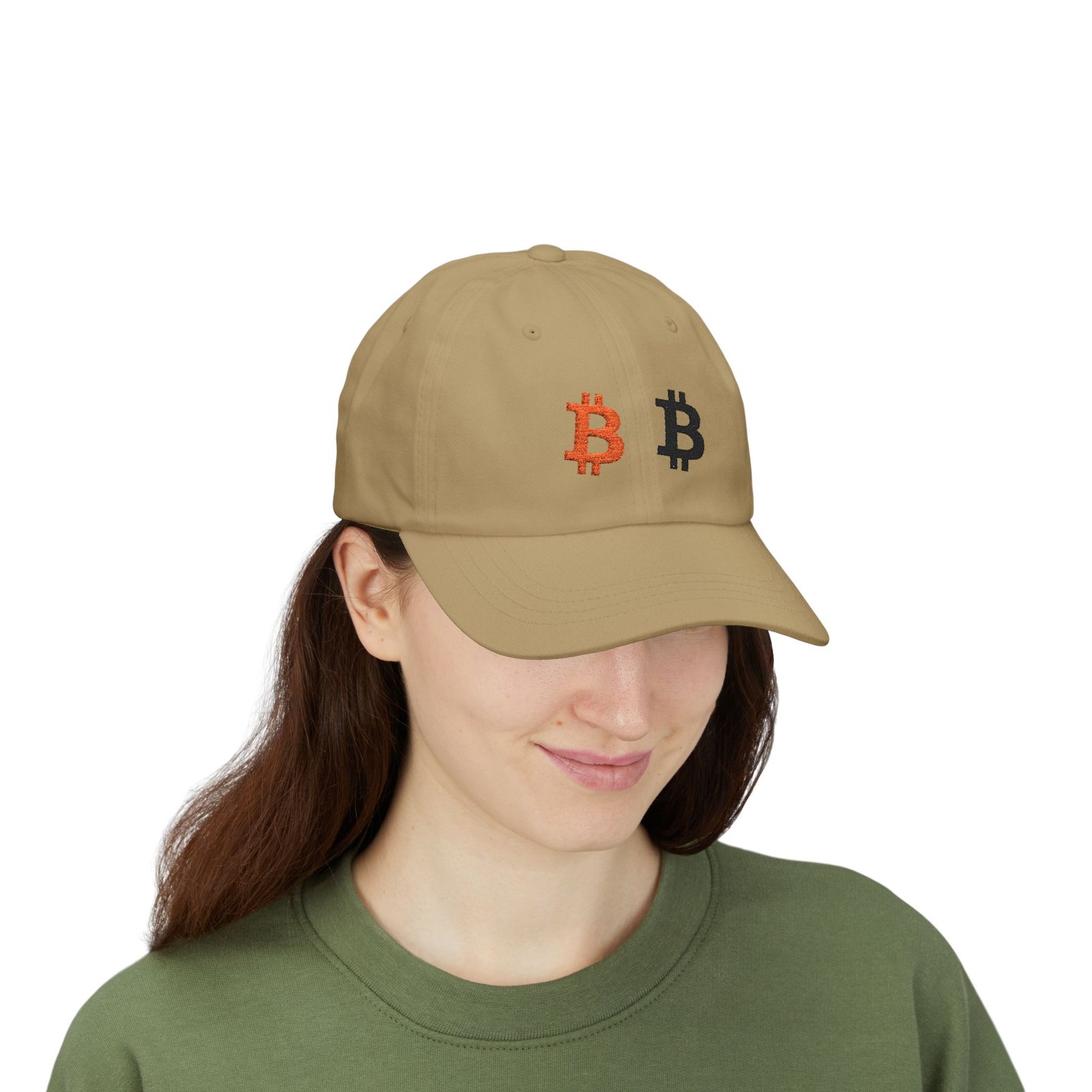 - Bitcoin Dual Logo Dad Cap — Crypto Embroidered Baseball Hat - NoowAI Shop Bitcoin Dual Logo Dad Cap — Crypto Embroidered Baseball Hat - Image 23