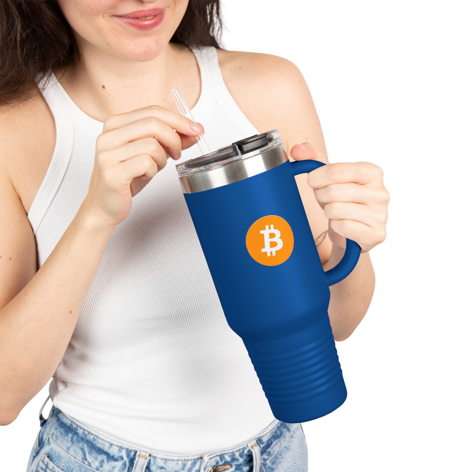 - Bitcoin Insulated Travel Mug - 40oz with Straw - NoowAI Shop Bitcoin Insulated Travel Mug - 40oz with Straw - Image 35