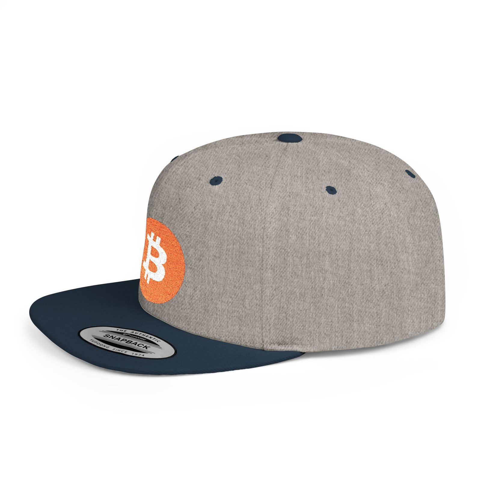 - Bitcoin Flat Bill Snapback Hat - NoowAI Shop Bitcoin Flat Bill Snapback Hat - Image 27