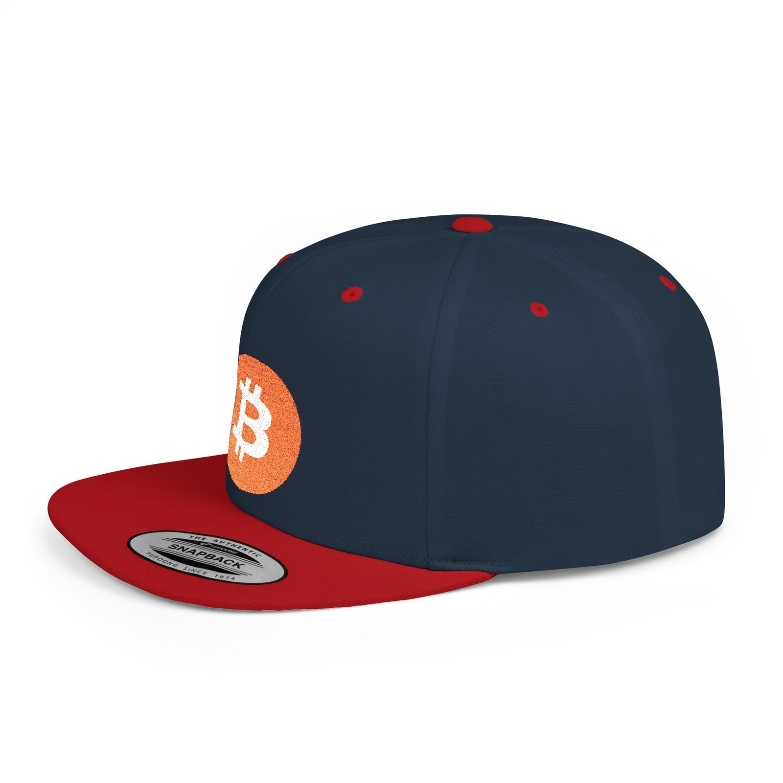 - Bitcoin Flat Bill Snapback Hat - NoowAI Shop Bitcoin Flat Bill Snapback Hat - Image 33