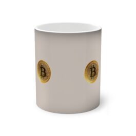 Bitcoin Color-Changing Mug (golden BTC color)— 11oz Crypto Coffee Cup