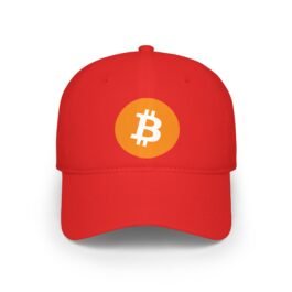 Bitcoin Low Profile Baseball Cap – multi color choice option BTC Adjustable Hat