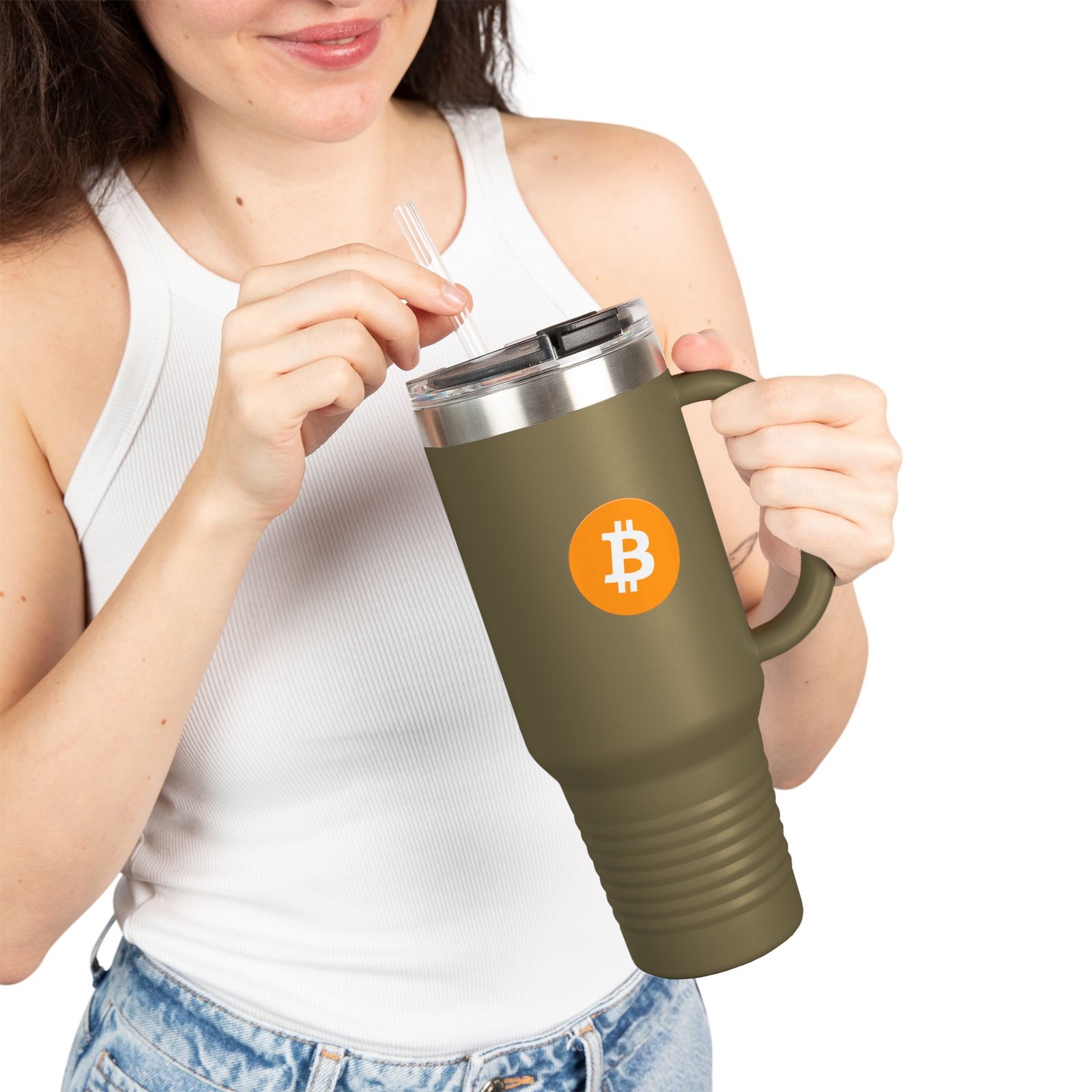 - Bitcoin Insulated Travel Mug - 40oz with Straw - NoowAI Shop Bitcoin Insulated Travel Mug - 40oz with Straw - Image 20