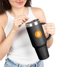 Bitcoin Insulated Travel Mug – 40oz with Straw
