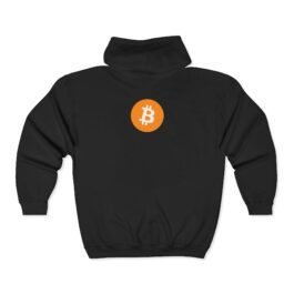 Bitcoin Logo Full Zip Hoodie – Unisex Heavy Blend Sweatshirt