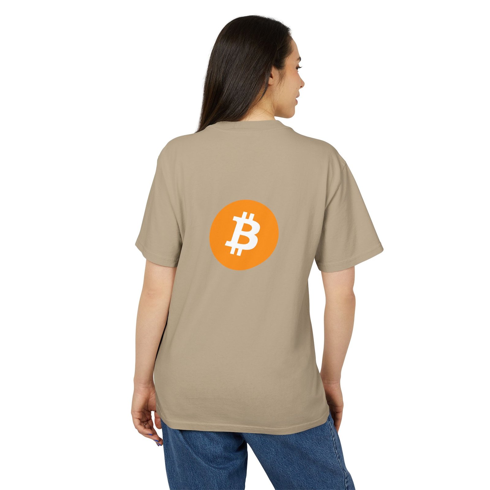 - Bitcoin Faded Tee - Unisex Heavyweight T-Shirt for Crypto Enthusiasts - NoowAI Shop Bitcoin Faded Tee - Unisex Heavyweight T-Shirt for Crypto Enthusiasts - Image 8