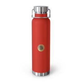 Bitcoin Crypto Logo 22oz Vacuum Insulated Bottle