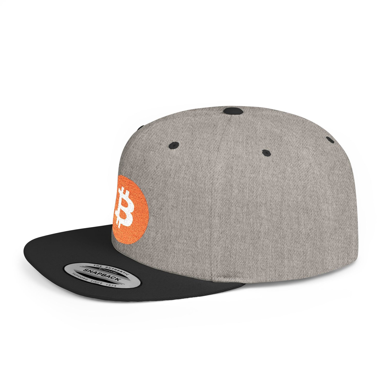 - Bitcoin Flat Bill Snapback Hat - NoowAI Shop Bitcoin Flat Bill Snapback Hat - Image 39