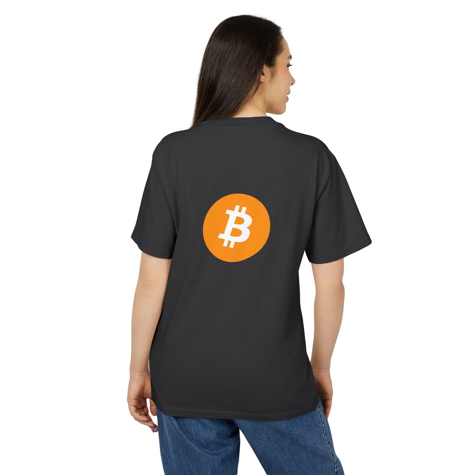 - Bitcoin Faded Tee - Unisex Heavyweight T-Shirt for Crypto Enthusiasts - NoowAI Shop Bitcoin Faded Tee - Unisex Heavyweight T-Shirt for Crypto Enthusiasts - Image 4