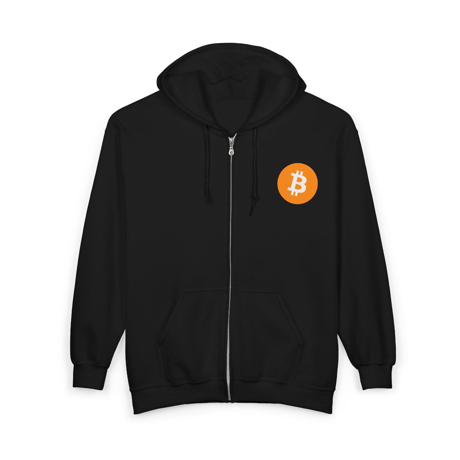 - Bitcoin Logo Full Zip Hoodie - Unisex Heavy Blend Sweatshirt - NoowAI Shop Bitcoin Logo Full Zip Hoodie - Unisex Heavy Blend Sweatshirt - Image 3